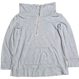 LOFT Heathered Cowl Neck Sweatshirt Women's Size L Gray Pullover‎ Casual Comfort